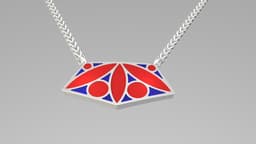 Pomegranate Enamel Pendant Base 3d model