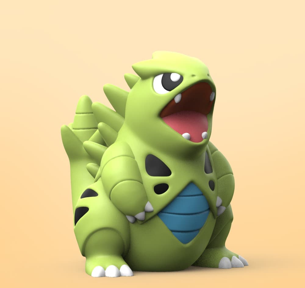 Chibi Tyranitar (Easy Print No Supports) 3d model