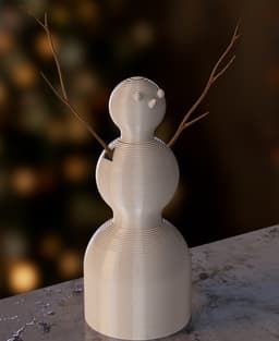 Minimalistic Modern Snowman Christmas Vase 3d model