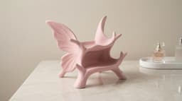 Surrealist Butterfly Biomorphic Organizer - Two-Tier Coquette Jewelry Tray & Catch-all 3d model