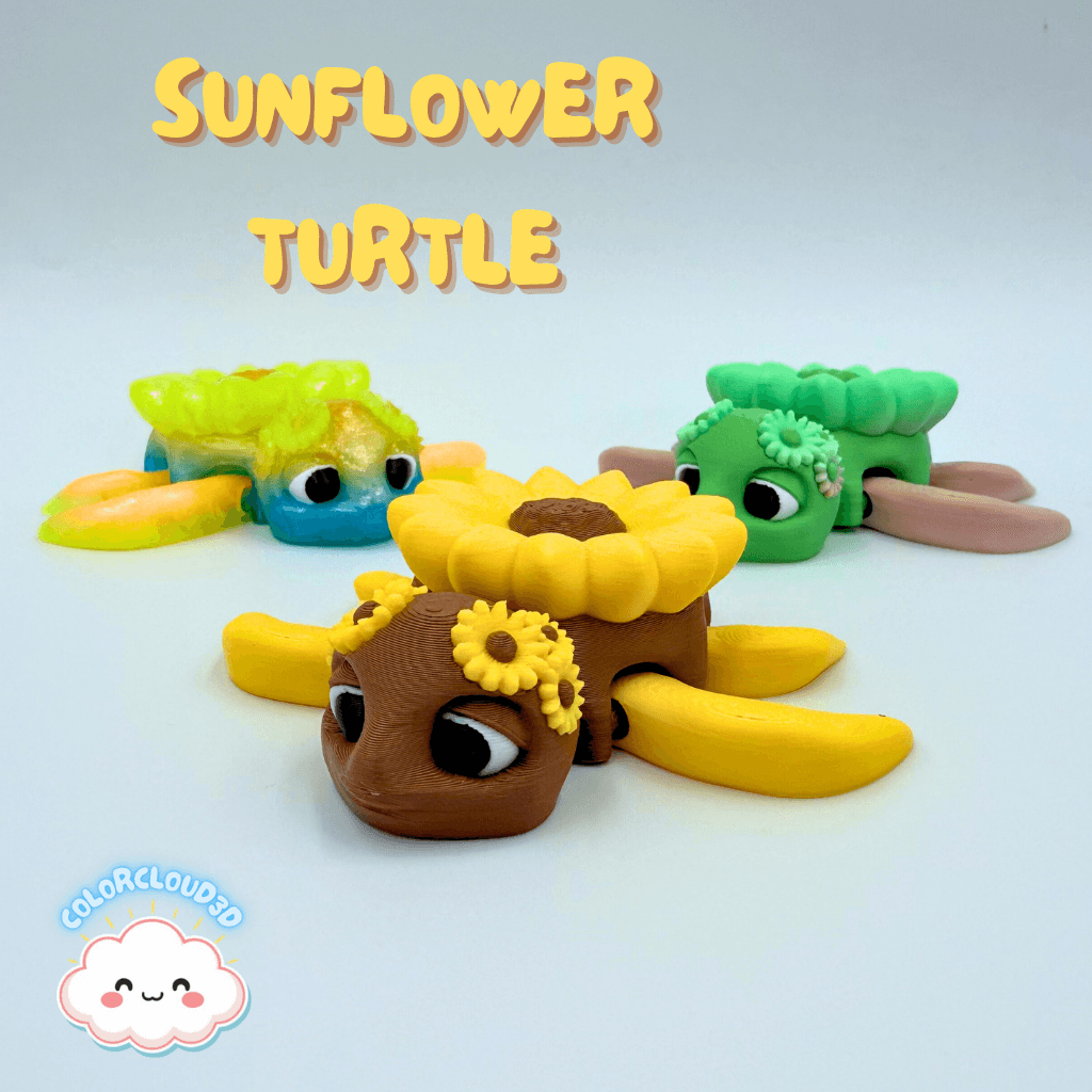 Sunflower Turtle - ColorCloud3D 3d model