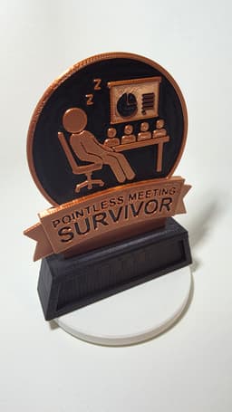 Office desk decoration, pointless meeting survivor 3d model