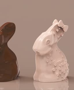 Easter Bunny Chocolate Coins Bank 3d model