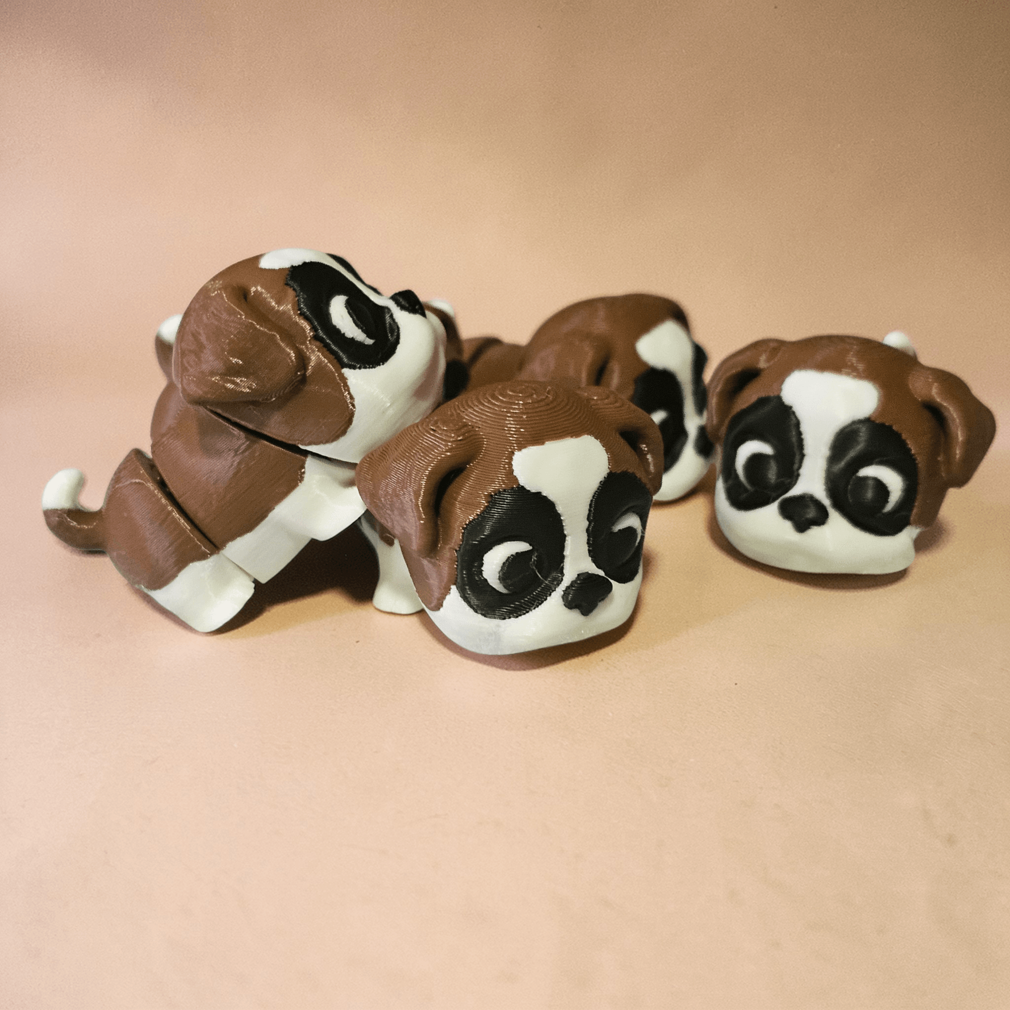 Mini articulated Saint Bernard puppy MegaLab3D 3d model