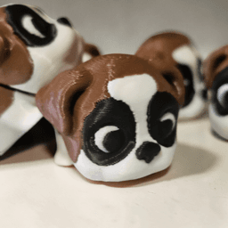Mini articulated Saint Bernard puppy MegaLab3D 3d model