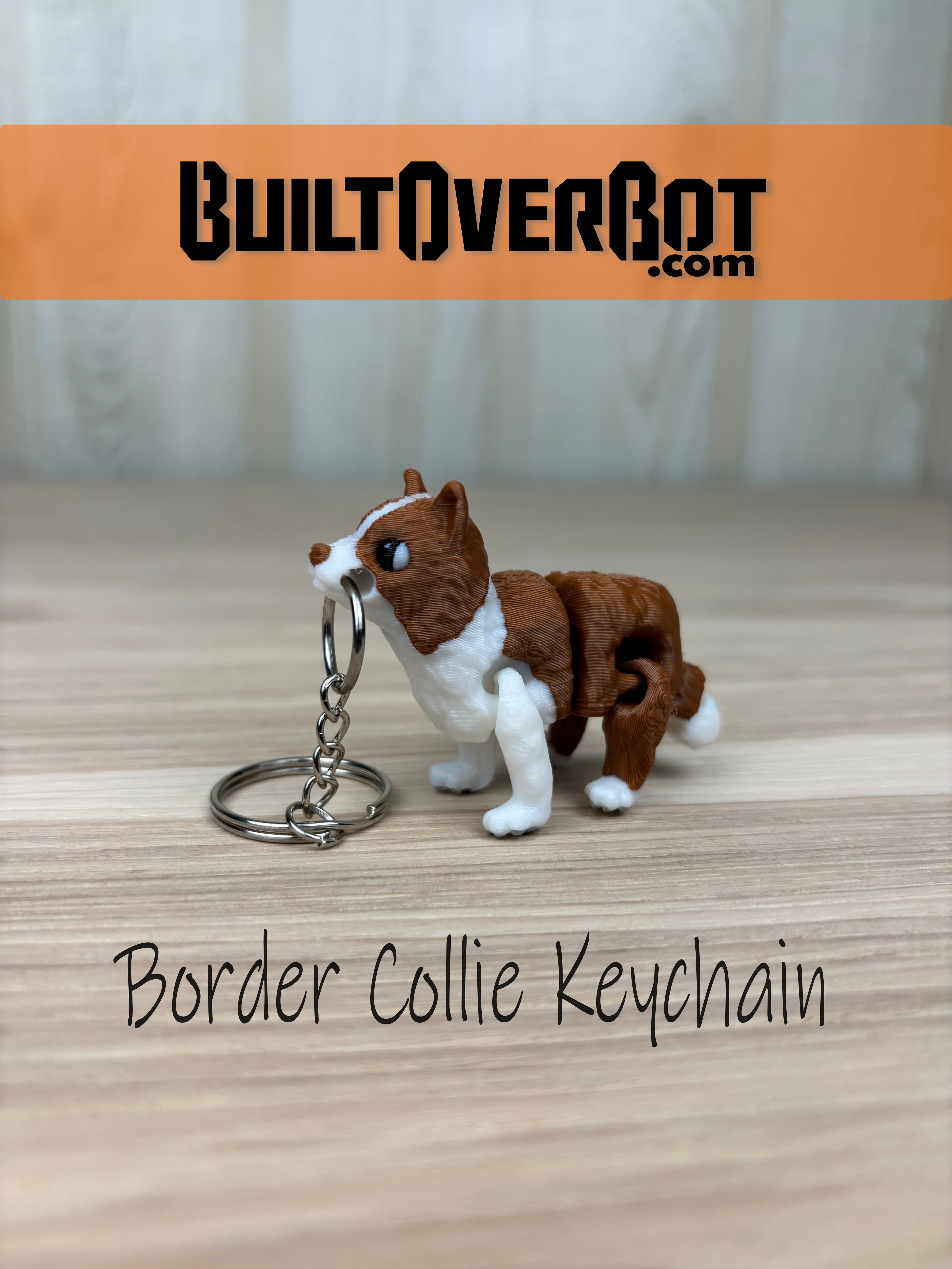 Border Collie Keychain 3d model