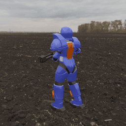 Armored Space Woman v 3d model
