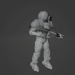 Armored Space Woman v 3d model