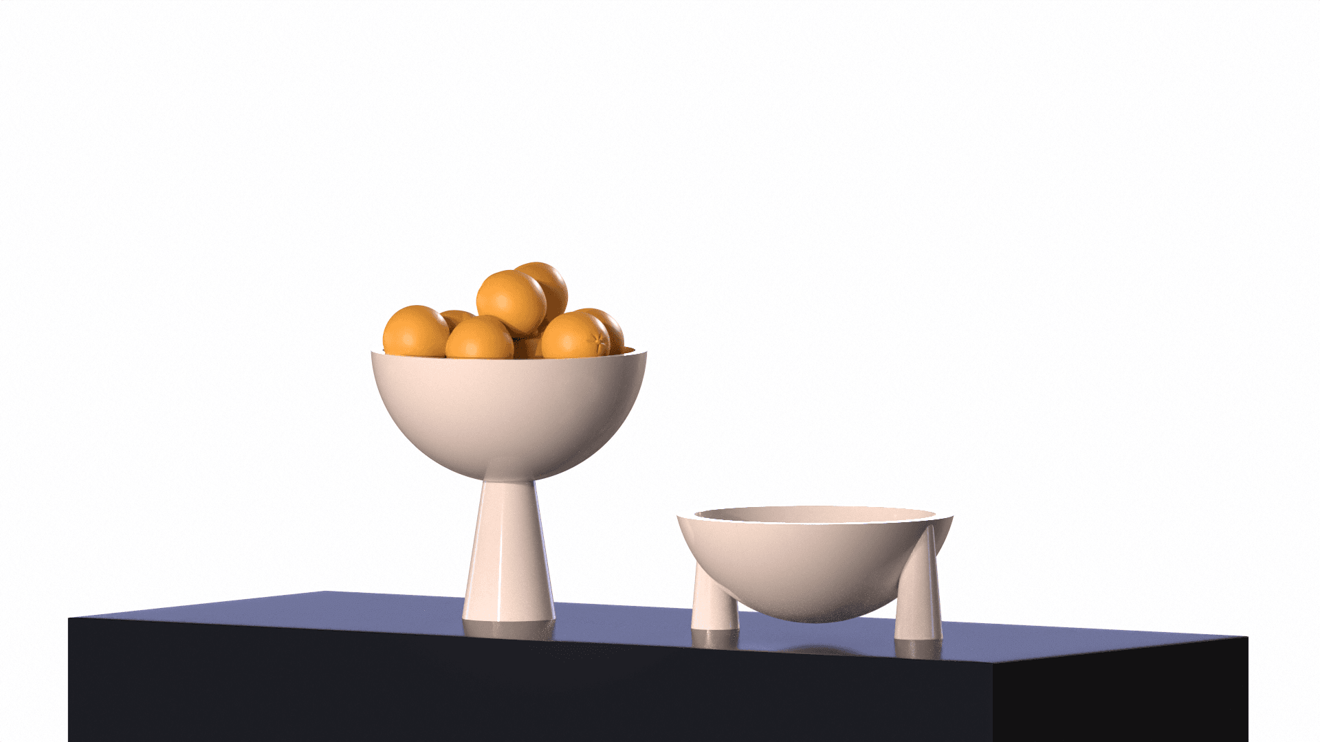 The Monolith Duo — Architectural Bowls 3d model