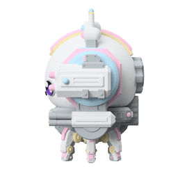 Adorable Scuddles Mech Miniature - Royalty-Free 3D Printable Model for Tabletop Wargames 3d model