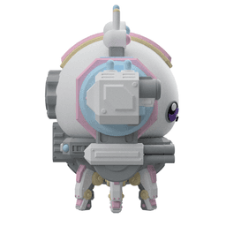 Adorable Scuddles Mech Miniature - Royalty-Free 3D Printable Model for Tabletop Wargames 3d model
