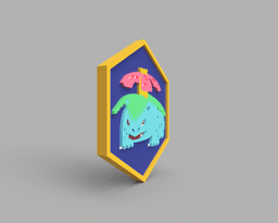 Venusaur Pokemon PokeCoin 3MF 3d model