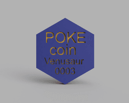 Venusaur Pokemon PokeCoin 3MF 3d model