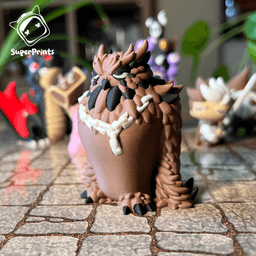 Owl Bear - Easy Multicolor FDM RPG Minis (No supports) 3d model