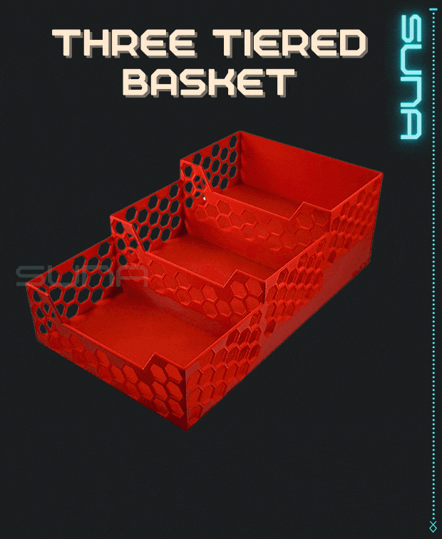Three Tier Basket 3d model