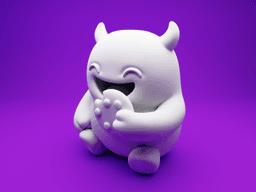 Cookie Monster – Cute 3D Printable Sitting Character 3d model