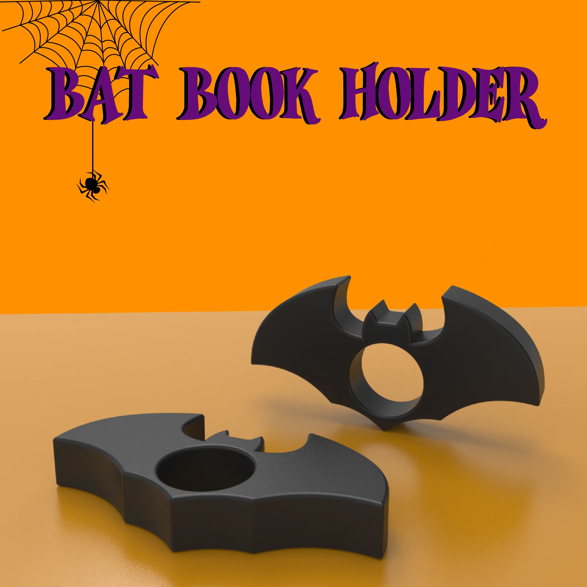 Bat Book Page Holder, 3D Halloween Gift, BookMark 3D STL File, Interesting Page Holder, Special Bat 3d model