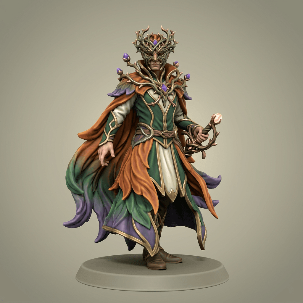 Iris and Orin - Thornmask Prince STL - Feywild Masquerade 3d model