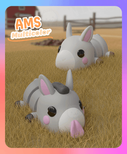 Flexi Donkey Keychain (Multicolor) 3d model