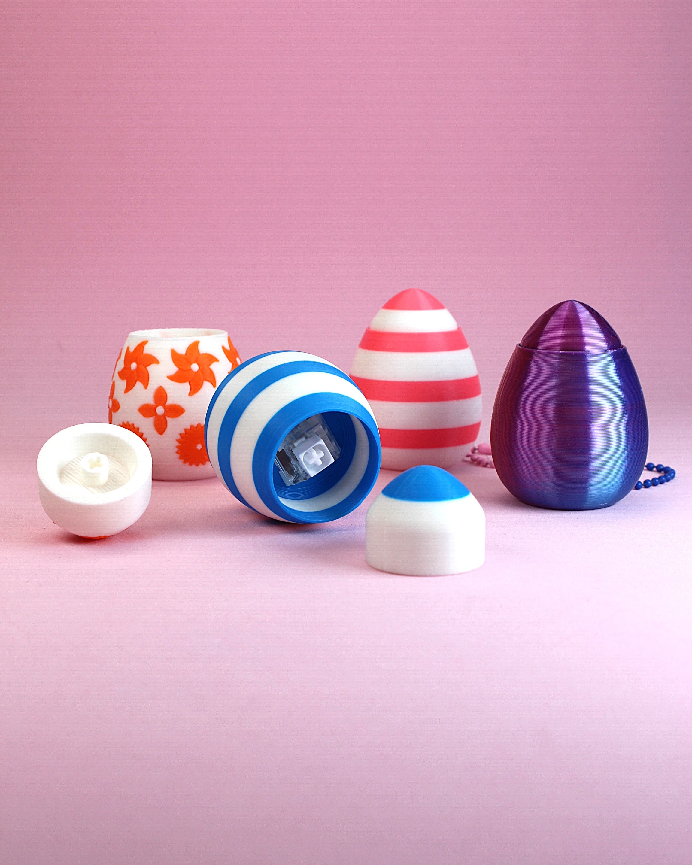 Easter Egg Fidget Clickers Keychain 3d model