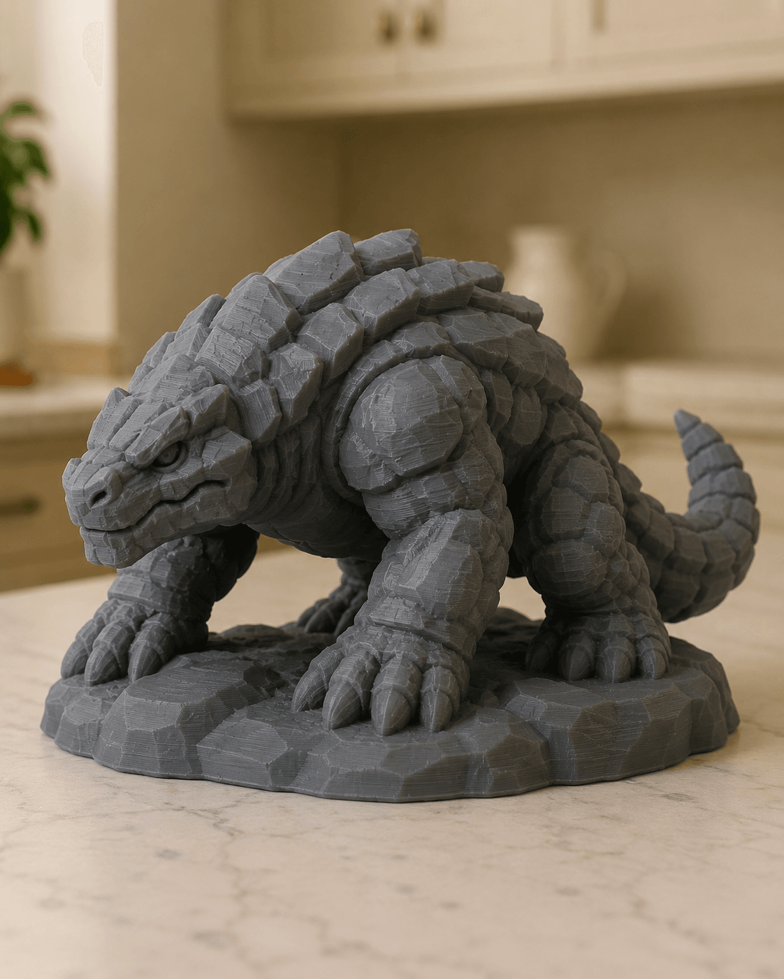 Armored Rock Lizard STL 3d model