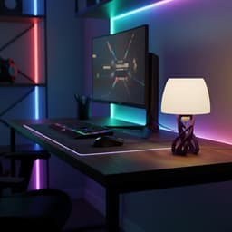 Spyra Lamp – 3D Printed Table Lamp with Organic Spiral Base and Ribbed Diffuser 3d model