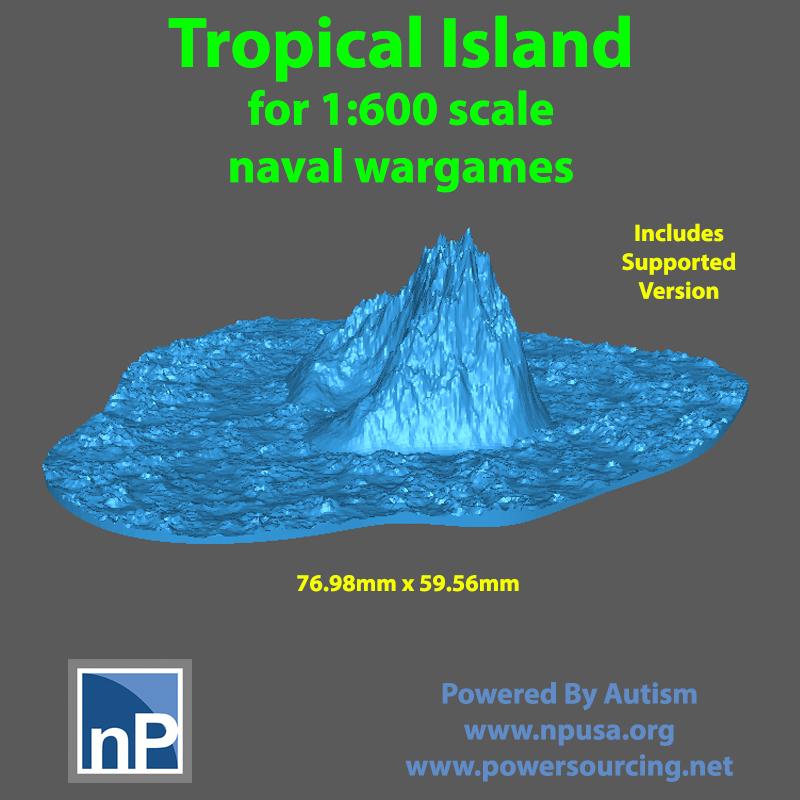 1:600 scale Tropical Island 01 3d model
