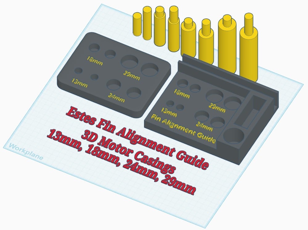 Holder for Estes Fin Alignment Guide 3d model