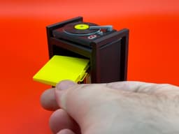 Miniature Retro Vinyl Record Player Set - 1:12 Scale STL Files for 3D Printing - Commercial Use 3d model