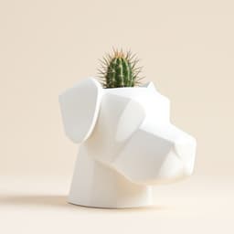 Dog Head Shaped Planter – Model "Luna" 3d model