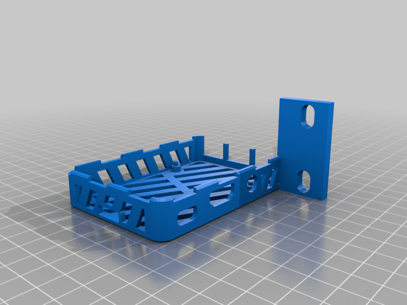 Rack Mount Pi 3b+ with fan 3d model