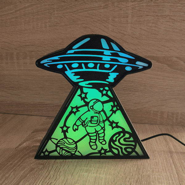 UFO Abduction LED Lamp 3d model