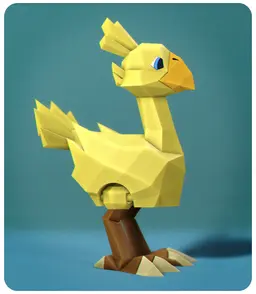 Low Poly Chocobo 3d model