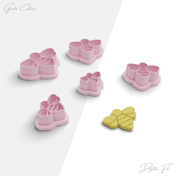 Spring Polymer Clay Cutter Package, 5 Models, 2 Cutter Version, 5 Sizes Included, No: 1091 3d model
