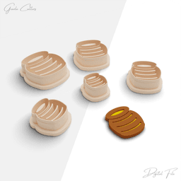Spring Polymer Clay Cutter Package, 5 Models, 2 Cutter Version, 5 Sizes Included, No: 1091 3d model