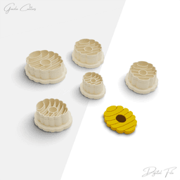 Spring Polymer Clay Cutter Package, 5 Models, 2 Cutter Version, 5 Sizes Included, No: 1091 3d model