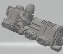 FHW: DAIRR Helmet Trooper on Jet bike 3d model