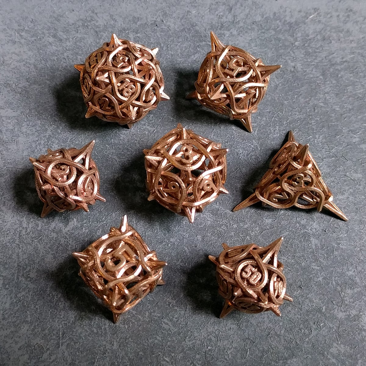Thorn V2 Mini Dice Set with Decader 3d model
