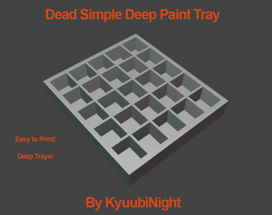 Dead Simple Deep Paint Tray  3d model