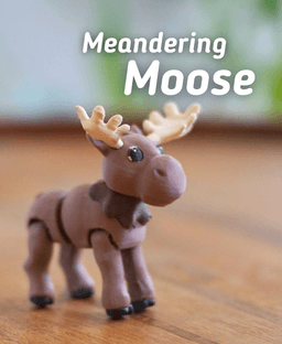 Meandering Moose - Articulating Fidget Moose - Ludo Flexy 3d model