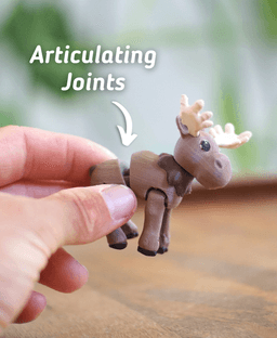 Meandering Moose - Articulating Fidget Moose - Ludo Flexy 3d model