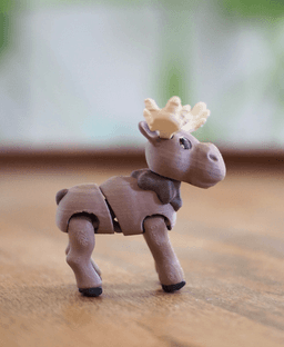 Meandering Moose - Articulating Fidget Moose - Ludo Flexy 3d model