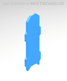 1.5 LU Bin Fit - OX Cover Locked Lite Rail - (2 MU Rail) 3d model