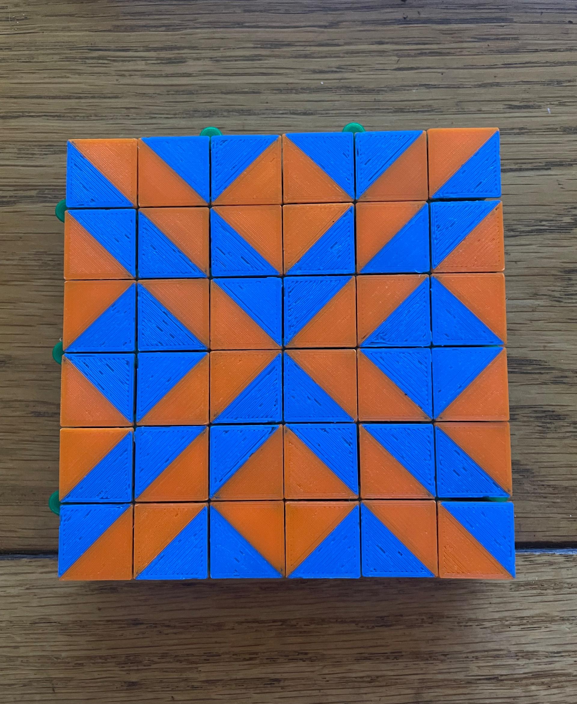 Auxetic Tile // 18mm Diagonal Split - Good luck in the competition and have fun everyone! - 3d model