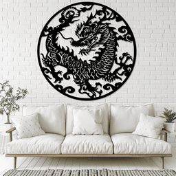 Traditional Chinese Dragon 2D Wall Art/Window Art 3d model