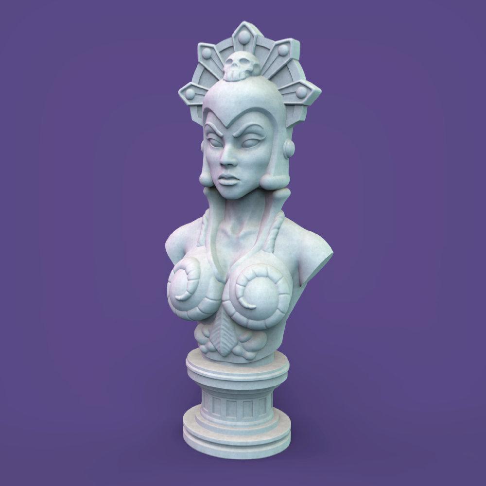 Evil Warrior Goddess Lyn Mini Bust 3d model