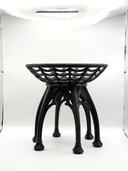 Spiderweb Bowl and Gothic Arch Stand 3d model