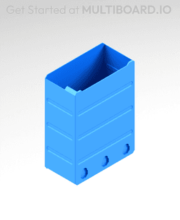 3x4x1.5 LU - Magnetic - Simple Multibin Drawer 3d model