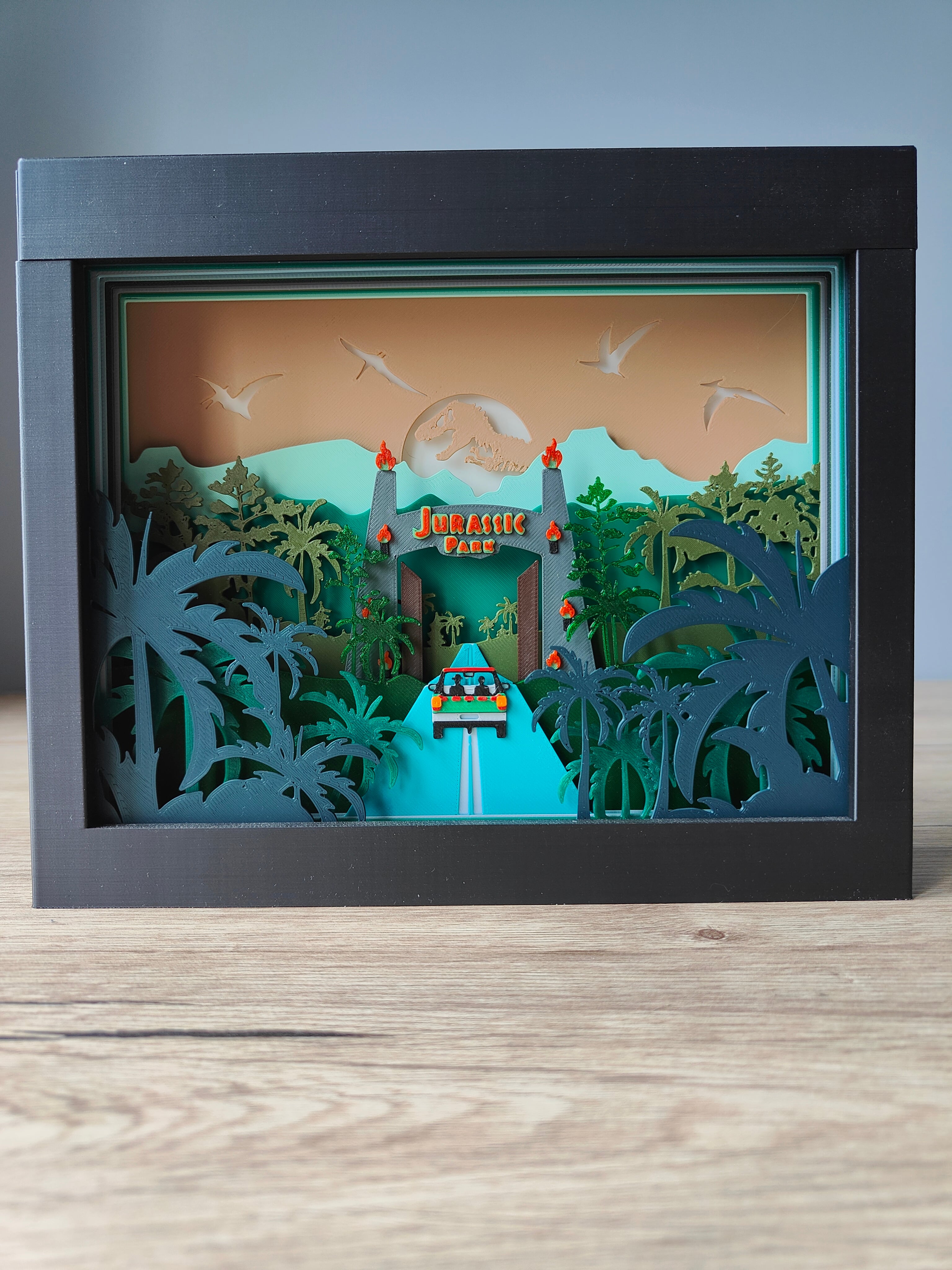 Jurassic Park Shadow Box 3d model