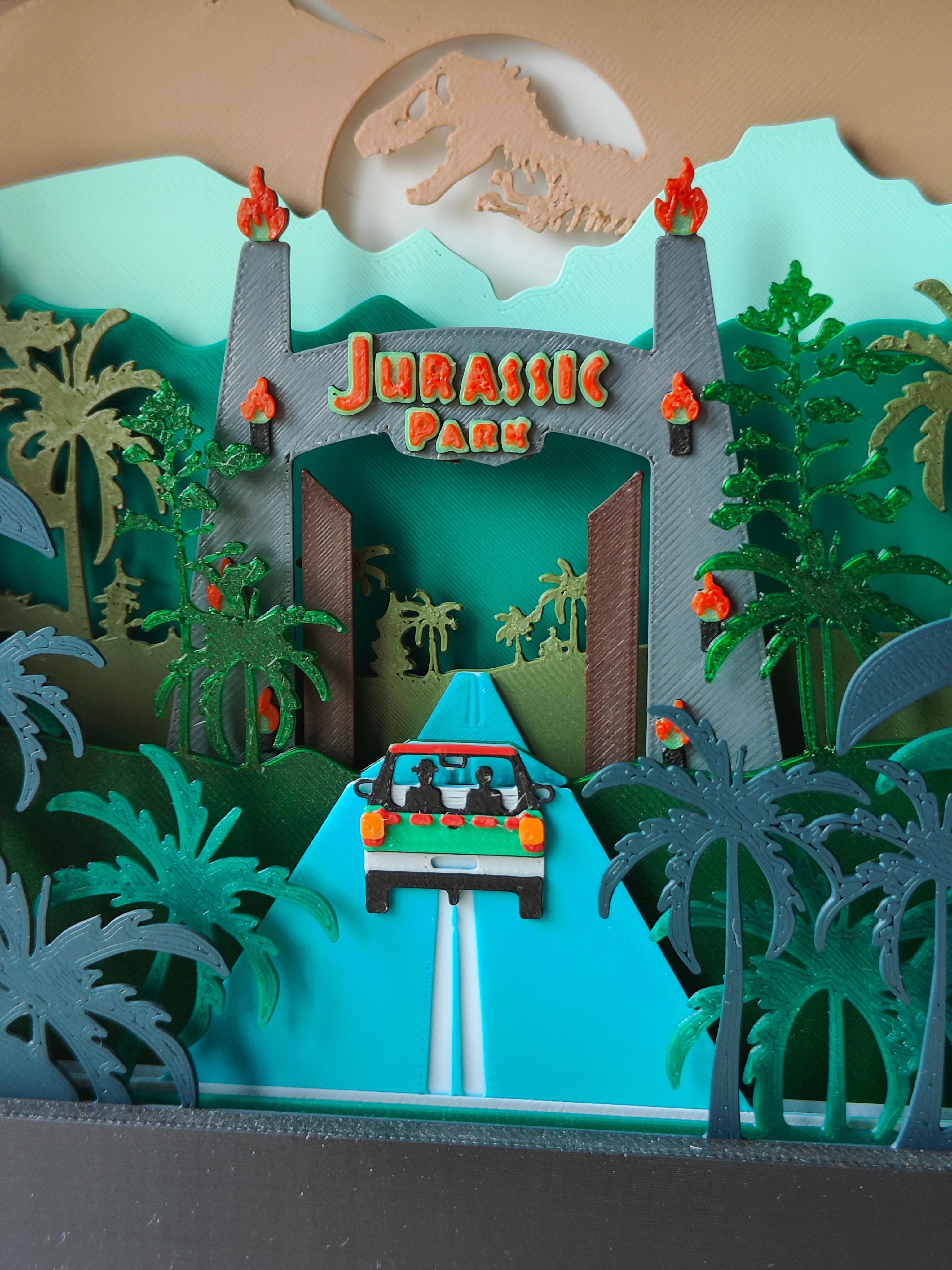 Jurassic Park Shadow Box 3d model
